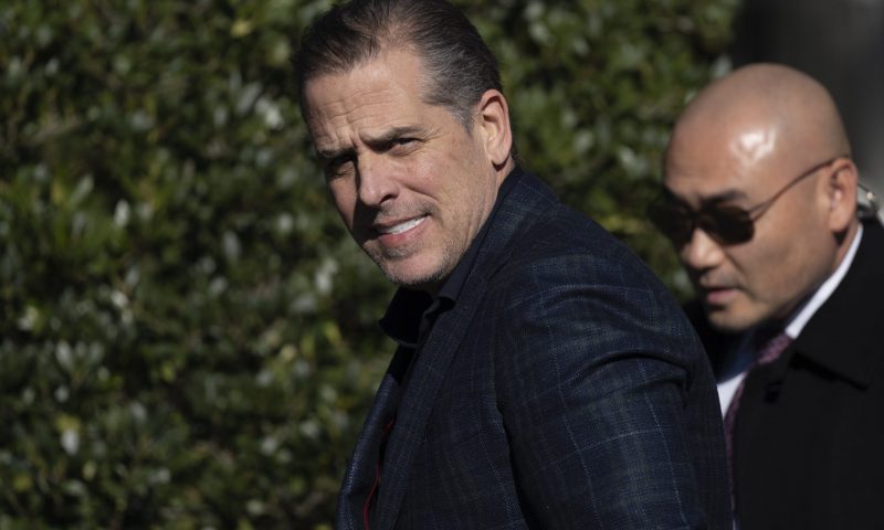 Hunter Biden walks along the South Lawn before the pardoning ceremony for the national Thanksgiving turkeys at the White House in Washington, Monday, Nov. 21, 2022. (AP Photo/Carolyn Kaster)