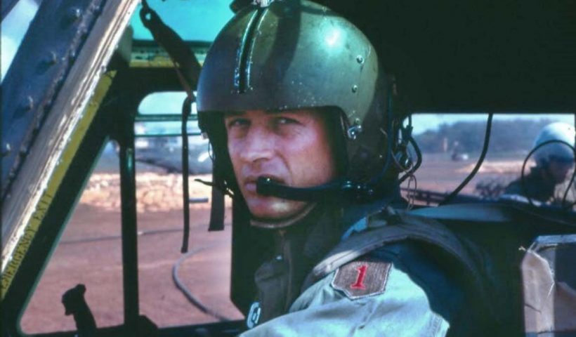 1st Lt. Larry L. Taylor in his UH-1 “Huey” helicopter. Taylor served in Vietnam from 1967 to 1968 with D Troop (Air), 1st Squadron, 4th Cavalry, 1st Infantry Division. He flew over 2,000 combat missions in UH-1 and Cobra helicopters. (Photo courtesy of Lewis D. Ray.)