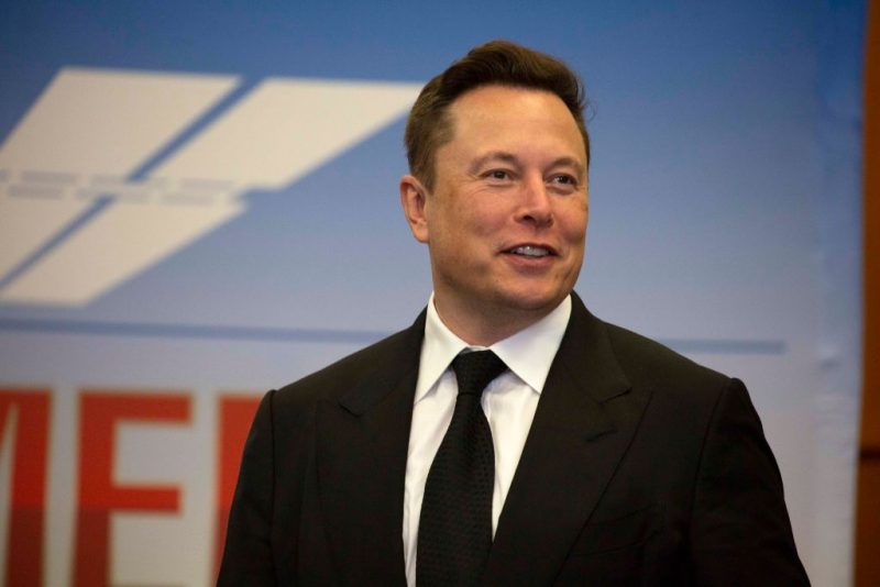 CAPE CANAVERAL, FL - MAY 27: Elon Musk, founder and CEO of SpaceX, participates in a press conference at the Kennedy Space Center on May 27, 2020 in Cape Canaveral, Florida. NASA astronauts Bob Behnken and Doug Hurley were scheduled to be the first people since the end of the Space Shuttle program in 2011 to be launched into space from the United States, but the launch was postponed due to bad weather. (Photo by Saul Martinez/Getty Images)