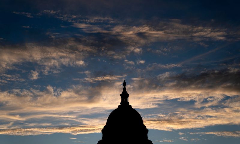 WASHINGTON, DC - SEPTEMBER 25: The U.S. Capitol on September 25, 2021 in Washington, DC. The House Budget Committee is expected to advance Democrats $3.5 trillion social spending plan during a rare Saturday session, setting it up for a full floor vote next week. (Photo by Stefani Reynolds/Getty Images)