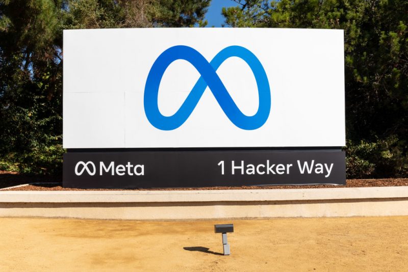 MENLO PARK, CALIFORNIA - OCTOBER 28: Facebook debuts its new company brand, Meta, at their headquarters on October 28, 2021 in Menlo Park, California. Meta will focus on ushering in a future of the metaverse and beyond. (Photo by Kelly Sullivan/Getty Images for Facebook)