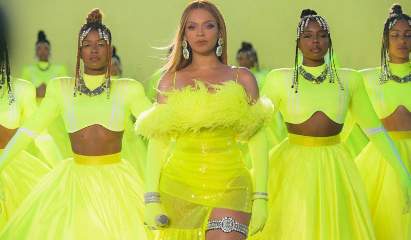 LOS ANGELES, CA - MARCH 27: In this handout photo provided by A.M.P.A.S., Beyoncé performs during the ABC telecast of the 94th Oscars® on Sunday, March 27, 2022 in Los Angeles, California. (Photo by Mason Poole/A.M.P.A.S. via Getty Images)