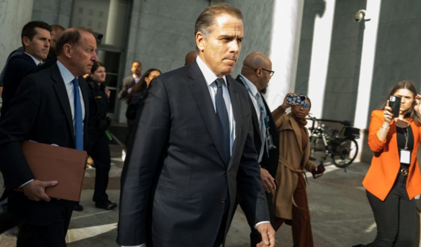 WASHINGTON, DC - JANUARY 10: Hunter Biden, son of U.S. President Joe Biden, departs a House Oversight Committee meeting at Capitol Hill on January 10, 2024 in Washington, DC. The committee is meeting today as it considers citing him for Contempt of Congress. (Photo by Kent Nishimura/Getty Images)