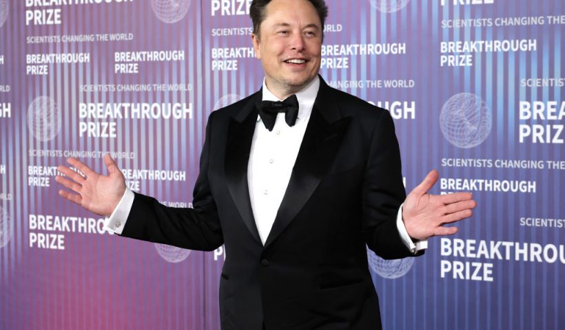 LOS ANGELES, CALIFORNIA - APRIL 13: Elon Musk attends the 10th Annual Breakthrough Prize Ceremony at Academy Museum of Motion Pictures on April 13, 2024 in Los Angeles, California. (Photo by Kevin Winter/Getty Images)