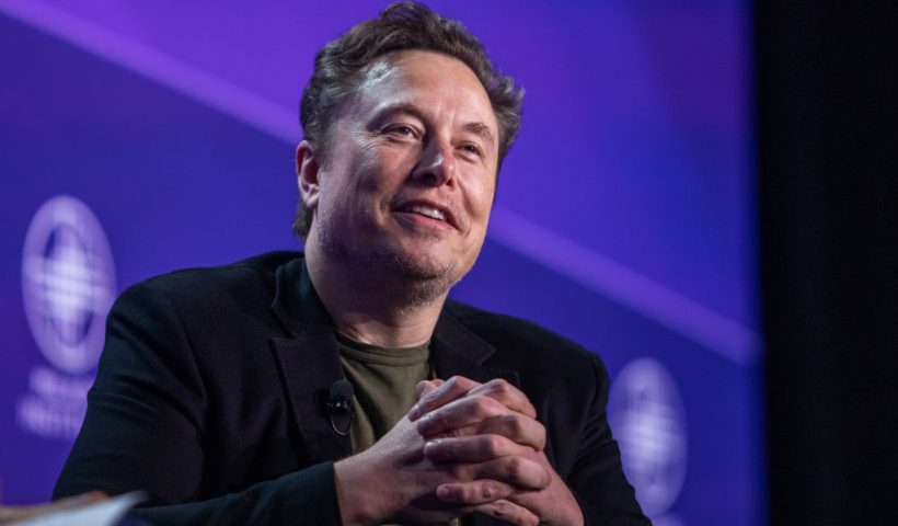 BEVERLY HILLS, CALIFORNIA - MAY 6: Elon Musk, co-founder of Tesla and SpaceX and owner of X Holdings Corp., speaks at the Milken Institute's Global Conference at the Beverly Hilton Hotel,on May 6, 2024 in Beverly Hills, California. The 27th annual global conference explores various topics, from the rise of generative AI to electric vehicle trends and features participants, soccer star David Beckham and actor Ashton Kutcher. (Photo by Apu Gomes/Getty Images)