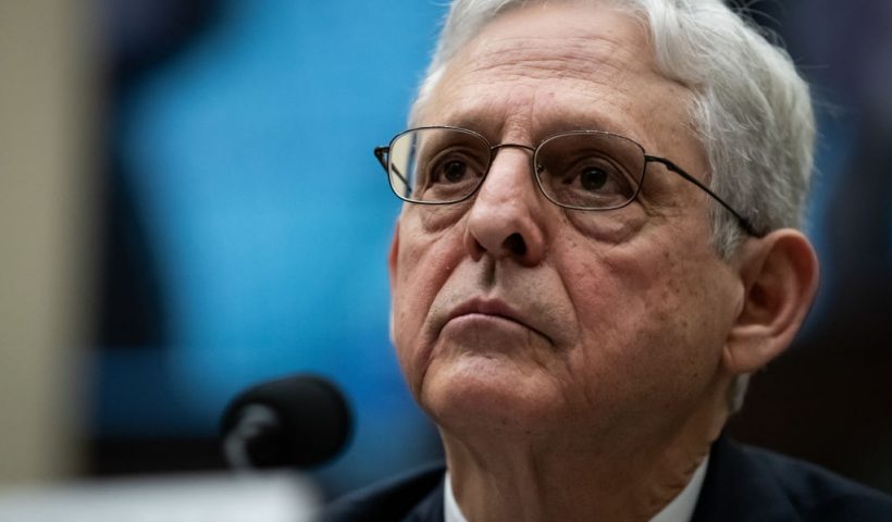 U.S. Attorney General Merrick Garland testifies during a hearing by the House Judiciary Committee, Washington, DC, June 4, 2024. Republicans repeatedly questioned him about his role in Trump's conviction in New York, which was a state trial and out of the Department of Justice's jurisdiction. (Photo by Allison Bailey / Middle East Images / Middle East Images via AFP) (Photo by ALLISON BAILEY/Middle East Images/AFP via Getty Images)