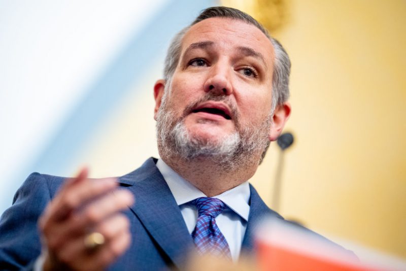 WASHINGTON, DC - JUNE 18: Sen. Ted Cruz (R-TX) speaks at a news conference to unveil the Take It Down Act to protect victims against non-consensual intimate image abuse, on Capitol Hill on June 18, 2024 in Washington, DC. Cruz introduced the bipartisan "Tools to Address Known Exploitation by Immobilizing Technological Deepfakes on Websites and Networks Act" (TAKE IT DOWN) which would criminalize the publication of non-consensual intimate imagery and require social media sites to remove nefarious imagery if it is flagged by a victim. (Photo by Andrew Harnik/Getty Images)