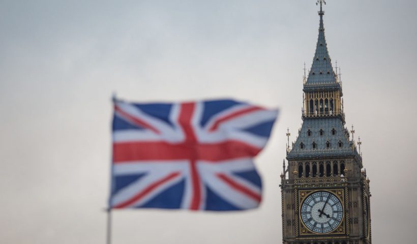 LONDON, ENGLAND - FEBRUARY 01: A Union Jack flag flutters in front of the Elizabeth Tower, commonly known as Big Ben on February 1, 2017 in London, England. The European Union (notification of withdrawal) bill that will trigger article 50 is being debated by MPs over two days. The vote will take place on tomorrow evening. Labour MPs are subject to a three-line whip after Jeremy Corbyn urged his party to vote for Article 50. (Photo by Jack Taylor/Getty Images)