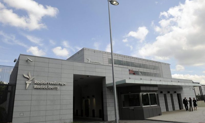 The new headquarters of the Radio Free Europe/Radio Liberty (RFE/RL) is pictured shortly after the official opening of RFE/RL's new headquarters on May 12, 2009 in Prague. AFP PHOTO/MICHAL CIZEK (Photo credit should read MICHAL CIZEK/AFP via Getty Images)