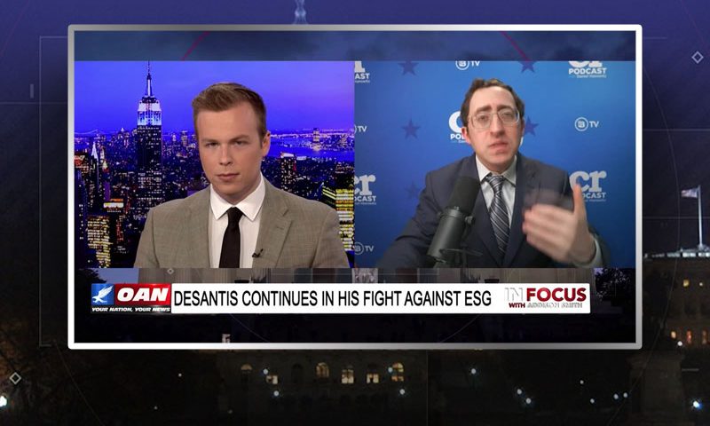 Video still from Daniel Horowitz' interview with In Focus on One America News Network