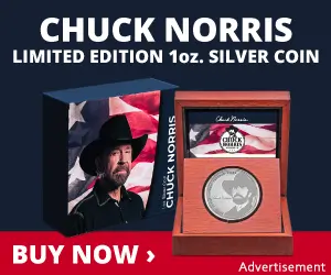 Click here to buy the Chuck Norris limited edition 1oz silver coin.