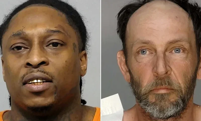 Johnifer Dernard Barnwell, left, was recaptured Sunday after he and three other men escaped from a central Georgia jail in October. Joey Fournier, right, remains at large. (Photo via; Bibb County Sheriff's Office/AP)