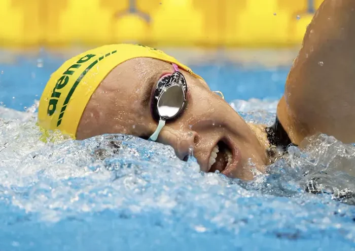 Australia's Ariarne Titmus in action during the women's 800m freestyle final REUTERS/Issei Kato/File Photo