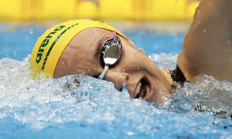 Australia's Ariarne Titmus in action during the women's 800m freestyle final REUTERS/Issei Kato/File Photo