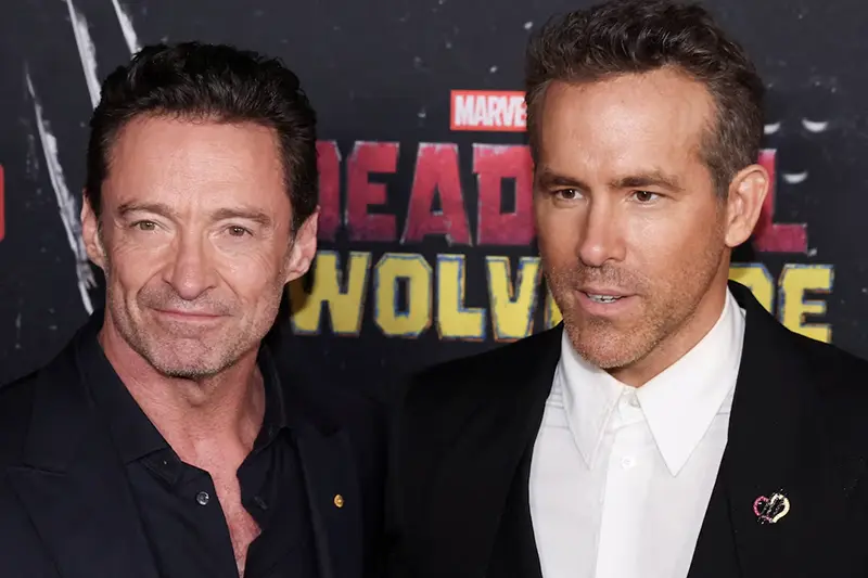 Hugh Jackman and Ryan Reynolds attend the premiere of 'Deadpool and Wolverine' in New York City, New York, U.S., July 22, 2024. REUTERS/Caitlin Ochs/File Photo