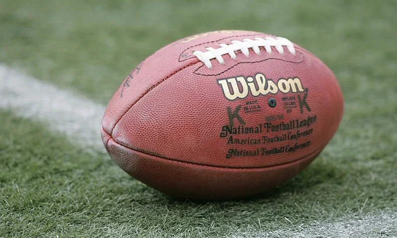 Oakland Raiders vs New York Jets EAST RUTHERFORD, NJ - DECEMBER 11: A general view of the ball taken during the game between the Oakland Raiders and the New York Jets on December 18, 2005 at Giants Stadium in East Rutherford, New Jersey. The Jets defeated the Raiders 26-10.(Photo by Jim McIsaac/Getty Images)