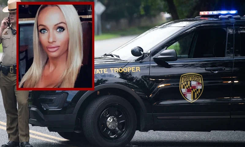 (L) Rachel Morin. PHOTO: HARFORD COUNTY SHERIFF'S OFFICE. / (R) TOPSHOT - Police block off roads near the location of a shooting in Aberdeen, Maryland, September 20, 2018 after an unidentified assailant opened fire at a warehouse complex north of the US city of Baltimore, killing and wounding multiple people, authorities said. A lone suspect was in critical condition at a local hospital, according to Harford County sheriff Jeffrey Gahler. Police would not confirm reports that the shooter was a woman, but revealed that the suspect had not been shot by police. (Photo by SAUL LOEB / AFP) (Photo by SAUL LOEB/AFP via Getty Images)