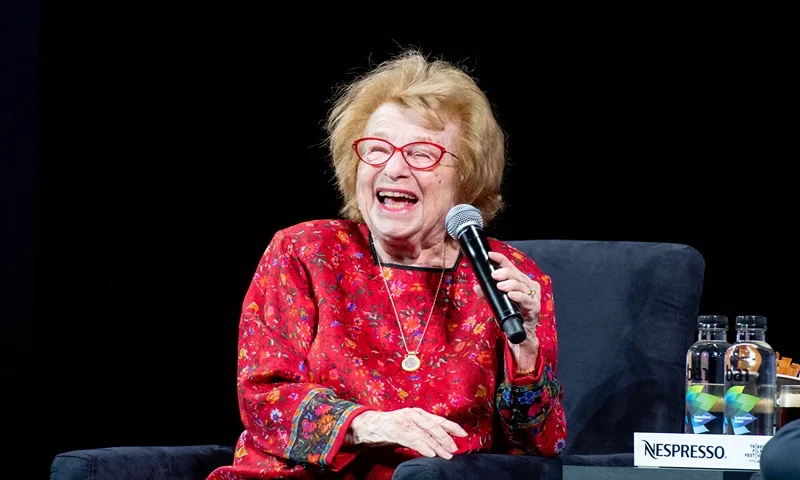 Ask Dr Ruth" - 2019 Tribeca Film Festival NEW YORK, NEW YORK - APRIL 27: Dr. Ruth discusses "Ask Dr Ruth" during the Q&A section of the screening at the 2019 Tribeca Film Festival at Spring Studio on April 27, 2019 in New York City. (Photo by Roy Rochlin/Getty Images for Tribeca Film Festival)