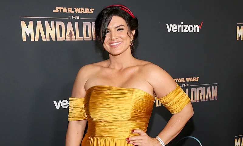 HOLLYWOOD, CALIFORNIA - NOVEMBER 13: Gina Carano arrives at the premiere of Lucasfilm's first-ever, live-action series, "The Mandalorian," at the El Capitan Theatre in Hollywood, Calif. on November 13, 2019. "The Mandalorian" streams exclusively on Disney+. (Photo by Jesse Grant/Getty Images for Disney)