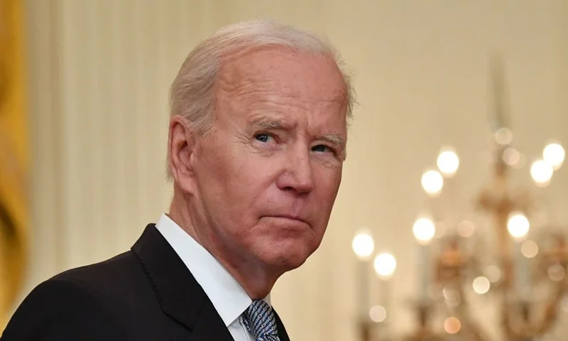 TOPSHOT - US President Joe Biden delivers remarks on the COVID-19 response and the vaccination in the East Room at the White House in Washington, DC on May 17, 2021. (Photo by Nicholas Kamm / AFP) (Photo by NICHOLAS KAMM/AFP via Getty Images)