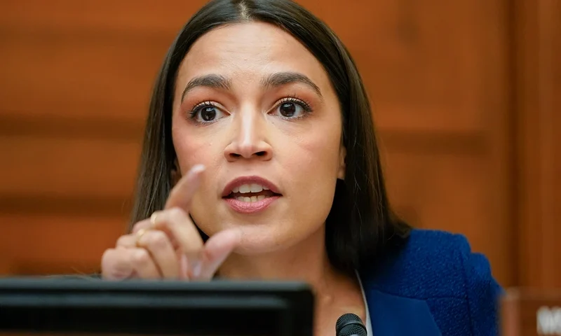 House Oversight Cmte Holds Hearing On Recent Mass Shootings In Buffalo And Uvalde WASHINGTON, DC - JUNE 08: Rep. Alexandria Ocasio-Cortez (D-NY) speaks during a House Committee on Oversight and Reform hearing on gun violence on Capitol Hill on June 8, 2022 in Washington, DC. (Photo by Andrew Harnik-Pool/Getty Images)