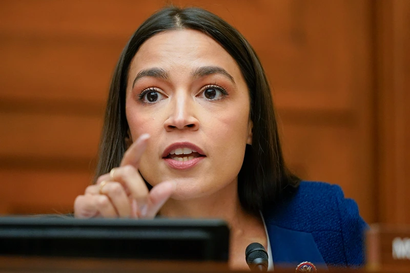 House Oversight Cmte Holds Hearing On Recent Mass Shootings In Buffalo And Uvalde
WASHINGTON, DC - JUNE 08: Rep. Alexandria Ocasio-Cortez (D-NY) speaks during a House Committee on Oversight and Reform hearing on gun violence on Capitol Hill on June 8, 2022 in Washington, DC. (Photo by Andrew Harnik-Pool/Getty Images)