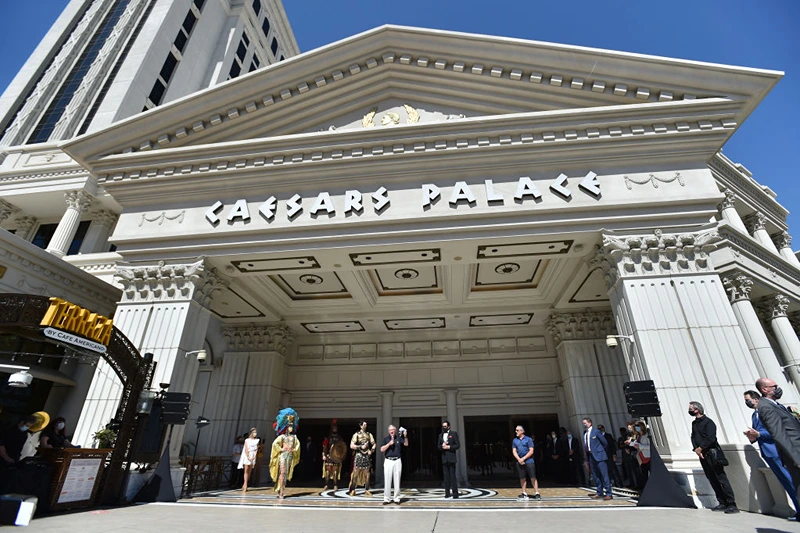 LAS VEGAS, NEVADA - JUNE 04: Caesars Entertainment CEO Tony Rodio speaks at Caesars Palace on the Las Vegas Strip as the property opens for the first time since being closed on March 17 because of the coronavirus (COVID-19) pandemic, on June 4, 2020 in Las Vegas, Nevada. Hotel-casinos throughout the state are opening today as part of a phased reopening of the economy with social distancing guidelines and other restrictions in place. (Photo by David Becker/Getty Images)