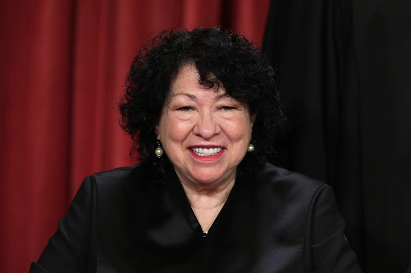 The U.S. Supreme Court Poses For Official Group Photo
WASHINGTON, DC - OCTOBER 07: United States Supreme Court Associate Justice Sonia Sotomayor poses for an official portrait at the East Conference Room of the Supreme Court building on October 7, 2022 in Washington, DC. The Supreme Court has begun a new term after Associate Justice Ketanji Brown Jackson was officially added to the bench in September. (Photo by Alex Wong/Getty Images)