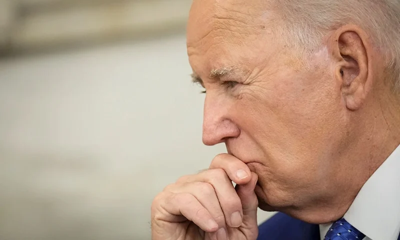 WASHINGTON, DC - JULY 5: U.S. President Joe Biden meets with Swedish Prime Minister Ulf Kristersson in the Oval Office of the White House July 5, 2023 in Washington, DC. The two leaders are expected to discuss Sweden's bid to join NATO. (Photo by Drew Angerer/Getty Images)