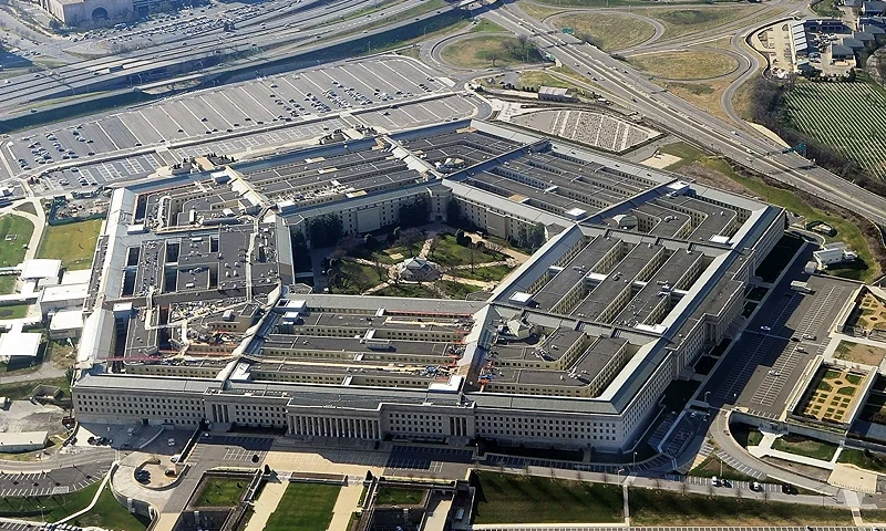 This picture taken 26 December 2011 shows the Pentagon building in Washington, DC. The Pentagon, which is the headquarters of the United States Department of Defense (DOD), is the world's largest office building by floor area, with about 6,500,000 sq ft (600,000 m2), of which 3,700,000 sq ft (340,000 m2) are used as offices. Approximately 23,000 military and civilian employees and about 3,000 non-defense support personnel work in the Pentagon. AFP PHOTO (Photo by STAFF / AFP) (Photo by STAFF/AFP via Getty Images)