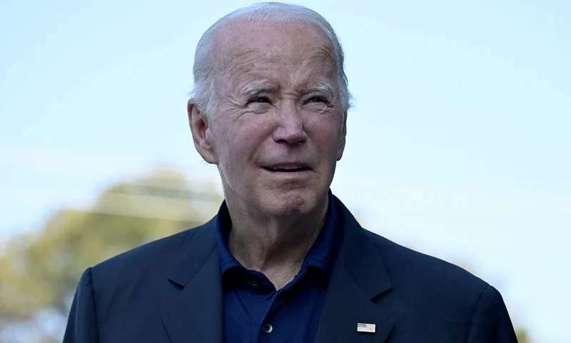 US-POLITICS-BIDEN US President Joe Biden speaks to members of the media while departing Mass at St. Edmond's Catholic Church in Rehoboth Beach, Delaware, on September 3, 2023. (Photo by ANDREW CABALLERO-REYNOLDS / AFP) (Photo by ANDREW CABALLERO-REYNOLDS/AFP via Getty Images)