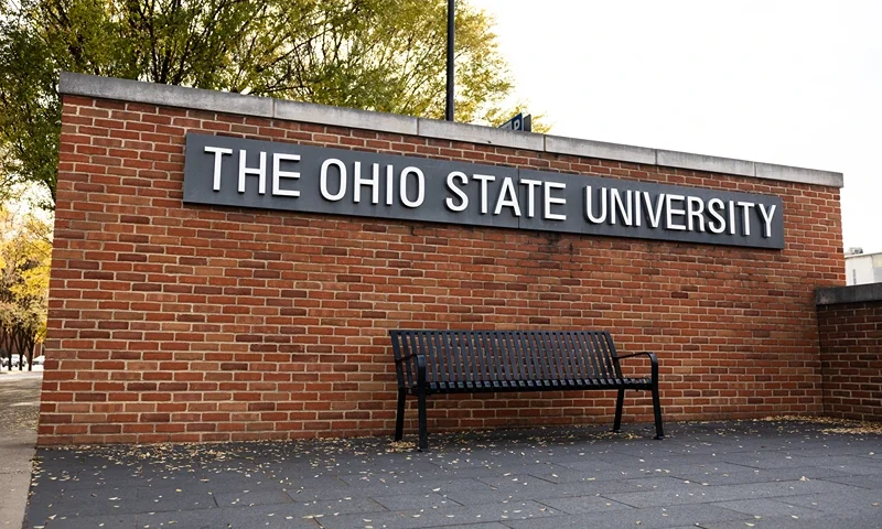 US-VOTE-YOUTH-OHIO A sign is seen at the entrance of campus at The Ohio State University in Columbus, Ohio on November 6, 2023. In the 2020 contest pitting then-incumbent Donald Trump against Joe Biden, young voters helped put the Democrat in the Oval Office. But for 2024, early indications are not looking good for a repeat, activists and Democratic Party strategists warn. The 80-year-old Biden, whose poll numbers are dismal, could lose a significant proportion of the youth vote, over everything from the economy to his position on the conflict between Israel and Hamas. AFP met with several Ohio State University students in Columbus to take the temperature of young Americans in a key battleground state, one year from an election that looks like a Biden-Trump rematch. Ohio, currently led by a Republican governor, tipped into Trump's column in 2016 and 2020. But last week, it voted to enshrine abortion rights in the state constitution -- a victory for Democrats, much to the chagrin of conservatives. (Photo by Megan JELINGER / AFP) (Photo by MEGAN JELINGER/AFP via Getty Images)