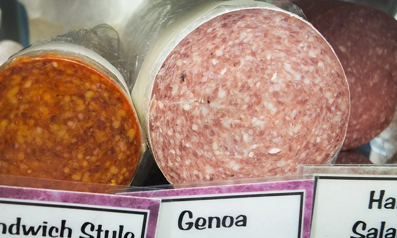 Sandwich Meats for sale are seen at the Eastern Market February 25, 2014, in Washington, DC. AFP PHOTO/Paul J. Richards (Photo by PAUL J. RICHARDS/AFP via Getty Images)