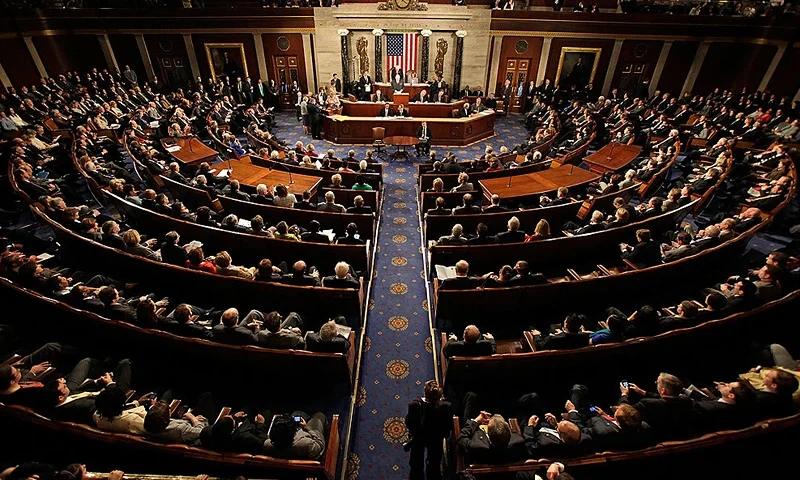 WASHINGTON - JANUARY 08: A joint session of Congress meets to count the Electoral College vote from the 2008 presidential election the House Chamber in the U.S. Capitol January 8, 2009 in Washington, DC. Congress met in a joint session to tally the Electoral College votes and certify Barack Obama to be the winner of the 2008 presidential election. (Photo by Chip Somodevilla/Getty Images)