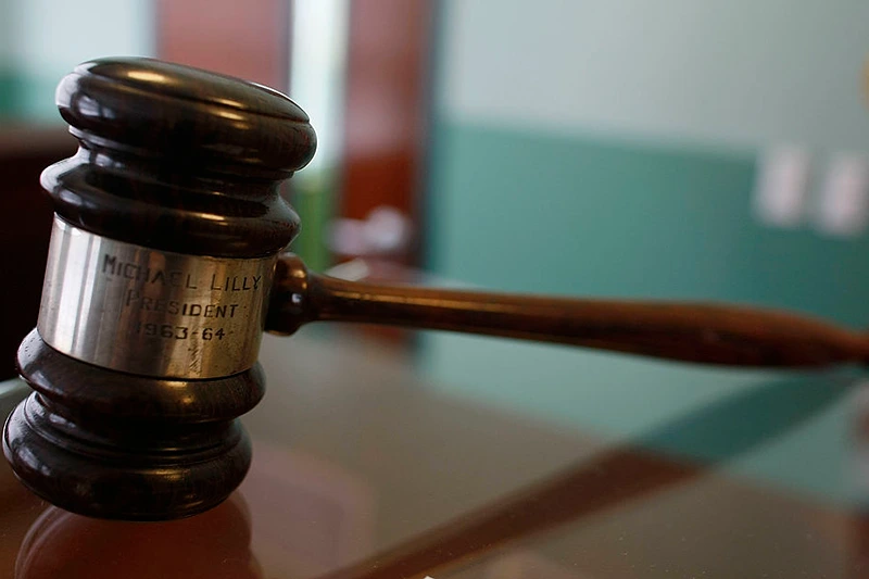 MIAMI - FEBRUARY 02: A judges gavel rests on top of a desk in the courtroom of the newly opened Black Police Precinct and Courthouse Museum February 3, 2009 in Miami, Florida. The museum is located in the only known structure in the nation that was designed, devoted to and operated as a separate station house and municipal court for African-Americans. In September 1944, the first black patrolmen were sworn in as emergency policemen to enforce the law in what was then called the "Central Negro District." The precinct building opened in May 1950 to provide a station house for the black policemen and a courtroom for black judges in which to adjudicate black defendants. The building operated from 1950 until its closing in 1963.  (Photo by Joe Raedle/Getty Images)