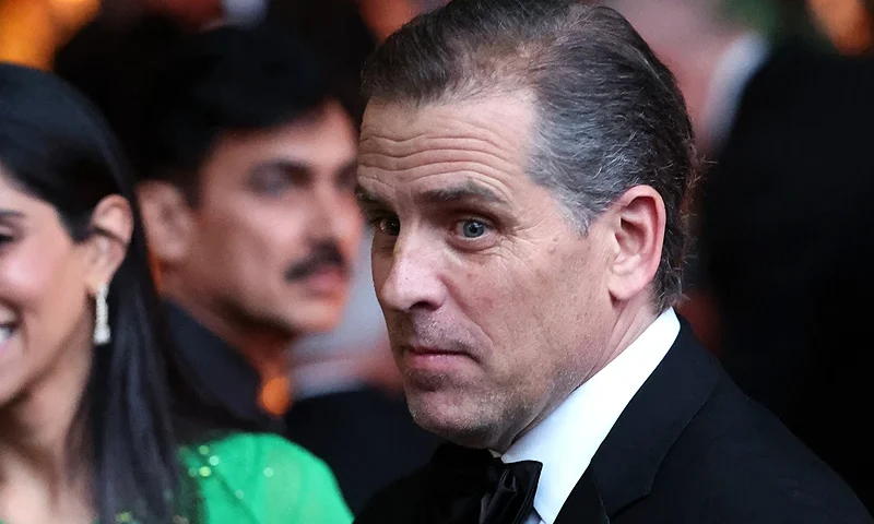 WASHINGTON, DC - JUNE 22: Hunter Biden, son of U.S. President Joe Biden, looks on during a state dinner at the White House on June 22, 2023 in Washington, DC. President Joe Biden and first lady Jill Biden are hosting a state dinner for Indian Prime Minister Modi as part of his first official state visit to the United States. (Photo by Anna Moneymaker/Getty Images)