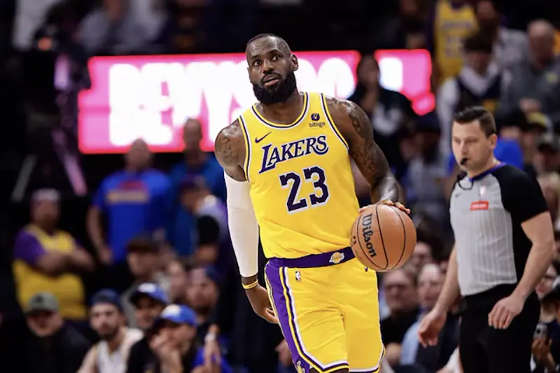 Los Angeles Lakers forward LeBron James (23) in the third quarter against the Denver Nuggets during game five of the first round for the 2024 NBA playoffs at Ball Arena. Mandatory Credit: Isaiah J. Downing-USA TODAY Sports/File Photo