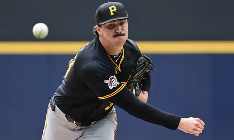 Pittsburgh Pirates starting pitcher Paul Skenes (30) pitches in the first inning against the Milwaukee Brewers at American Family Field. Mandatory Credit: Benny Sieu-USA TODAY Sports/File Photo