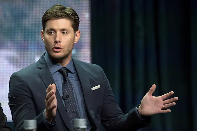 Cast member Jensen Ackles speaks at a panel for The CW television series "Supernatural" during the Television Critics Association Cable Summer Press Tour in Beverly Hills, California July 18, 2014. REUTERS/Mario Anzuoni/File Photo