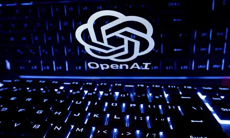 A keyboard is placed in front of a displayed OpenAI logo in this illustration taken February 21, 2023. REUTERS/Dado Ruvic/Illustration/File Photo/File Photo