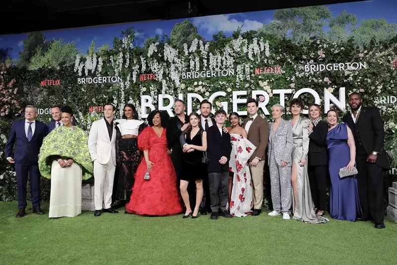 Cast and crew members attend the world premiere for the second season of the Netflix show "Bridgerton" in London, Britain March 22, 2022. REUTERS/May James/File Photo